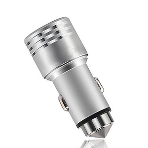 Chargeur de voiture double USB 5V 2.1A à charge rapide, marteau de sécurité, outil d'urgence, brise-vitre de voiture, kit de survie - Product Image 1
