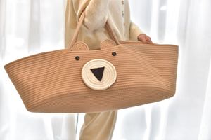 Cesta de seguridad CPC para recién nacidos, de cuerda de algodón tejida, portátil, para exteriores, cuna para dormir, almacenamiento de ropa de bebé, ¡la más vendida! - Product Image 5