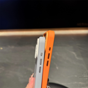 Fundas de Lujo para <span class=keywords><strong>iPhone</strong></span> 15 16 17 12 <span class=keywords><strong>13</strong></span> <span class=keywords><strong>Pro</strong></span> <span class=keywords><strong>Max</strong></span> 14 15 Plus con Botón Integrado para Cámara, Tacto de Piel, Carga Magnética Inalámbrica - Product Image 3