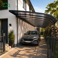 Abri de voiture autoportant HESIWEI en alliage d'aluminium de luxe, imperméable, durable, facile à assembler, pour allée résidentielle et usage extérieur