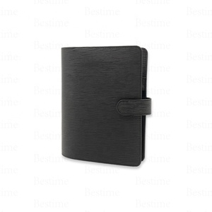 Tùy Chỉnh Màu Đen Croc Da A5 Máy Tính Xách Tay Bìa Nhật Ký Tổ Chức Ngân Sách Chất Kết Dính Sang Trọng Kế Hoạch - Product Image 3