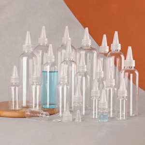PET Plastic Custom Round Clear Hair Scalp Applicator Growth Oil Squeeze Bottle for Lotion Packaging - Product Image 5