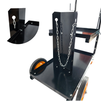 Chariot de soudage industriel pliable en acier à quatre roues durable avec cadre pour outils et soudage, service OEM disponible