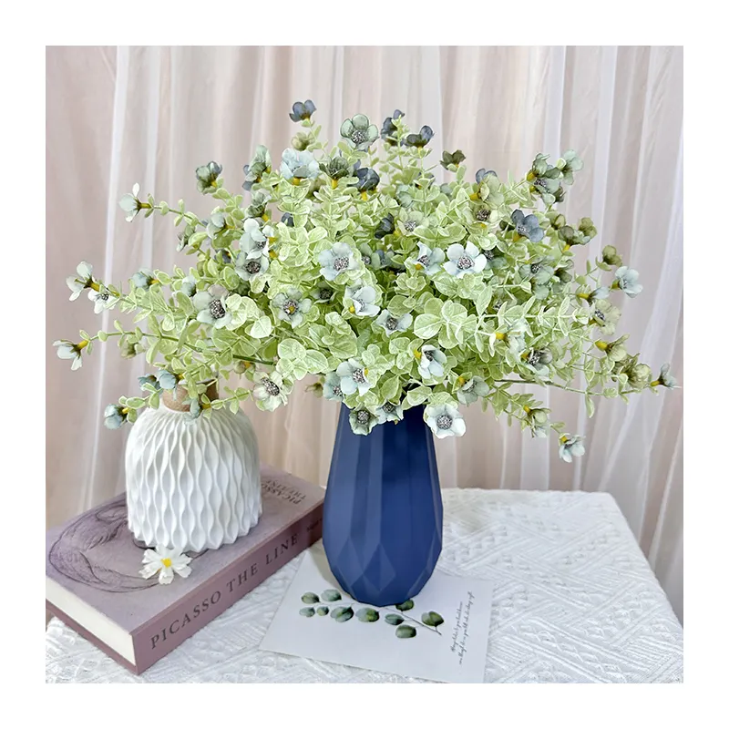 Meichao Mini feuille d'eucalyptus feuille d'argent QYY-344 Fleurs d'eucalyptus Plantes en plastique