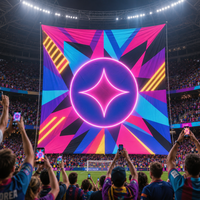 Bannière géante pour supporters de football, affichage pour matchs, bannière pour événements sportifs, impression grand format, bannière Tifo pour stade, personnalisable