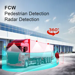 מצלמת דאש אבטחת רכב פנורמית 3D HD מקצועית 360 מעלות עין דג מקליט וידאו מלגזת משאית צמודה בצד
