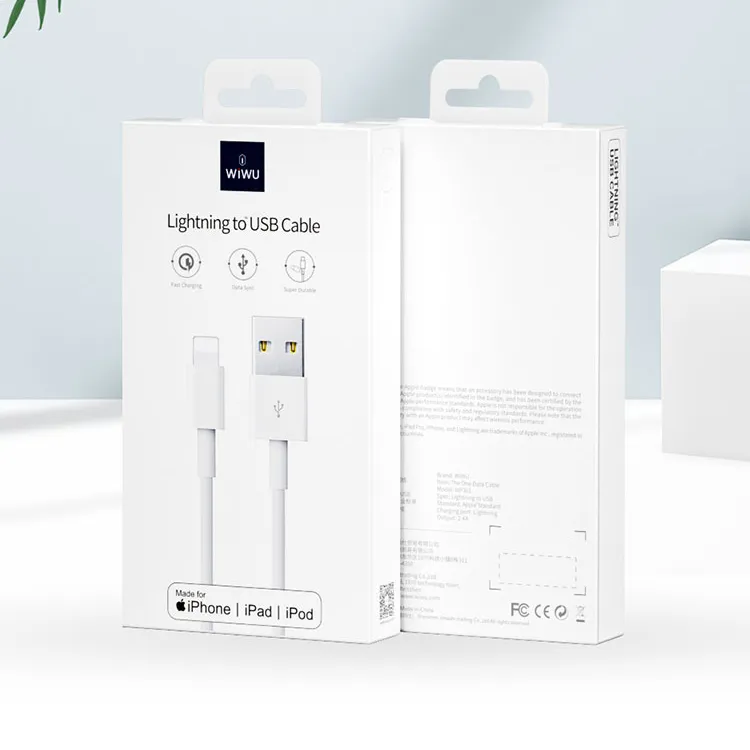 WIWU Wholesale Newest Fast Charging Data Transfering Data Cable With Lightning to USB
