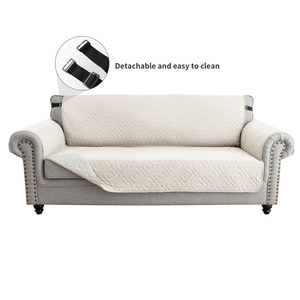 Shangxuanyue Petite <span class=keywords><strong>housse</strong></span> <span class=keywords><strong>de</strong></span> <span class=keywords><strong>canapé</strong></span> en polyester extensible antidérapant et imperméable avec grille <span class=keywords><strong>de</strong></span> boucle transfrontalière pour animaux <span class=keywords><strong>de</strong></span> compagnie - Product Image 1