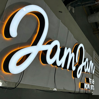 Papan Tanda Huruf LED 3D Custom untuk Luar Ruangan, Papan Akrilik Selamat Datang, Logo Bisnis, Lampu Tanda untuk Gedung, Kantor, Rumah, Papan Logo