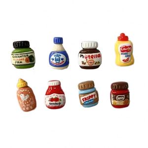 8 imanes de nevera con diseño de comida de dibujos animados, bonitos imanes decorativos personalizados para nevera, armario o casillero - Product Image 1