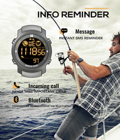 NORTH EDGE Jam Tangan Stopwatch Pedometer Olahraga Lari Tahan Air 50M untuk Pria, Gelang Detak Jantung Android IOS