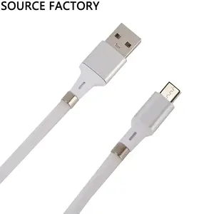 Kabel Data Mikro Pengisi Daya USB Ke Kabel Data Mikro, Pengisi Daya USB Ke Koil Putar Cepat 20V 3A 1M untuk Ponsel Android