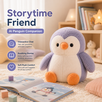 Peluche interactive intelligente IA en forme de pingouin, rembourrage en coton PP ultra-doux, robot éducatif racontant des histoires pour enfants, OEM/ODM