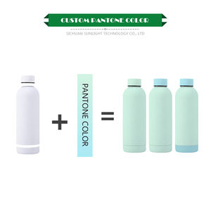 Thermos portatile con logo bottiglia di acqua inossidabile in Stock rivestita in gomma riutilizzabile bottiglia sottovuoto Thermos bottiglia per bere - Product Image 6