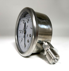 เกจวัดแรงดันแบบเติมน้ำมัน 0~200Psi สแตนเลสสตีล <span class=keywords><strong>1</strong></span>/<span class=keywords><strong>4</strong></span>" NPT หน้าปัดขนาด 2.5 นิ้ว ได้รับการรับรอง WOG สำหรับน้ำ/น้ำมัน/อากาศ แบบยึดด้านล่าง ผลิตในจีน - Product Image 5