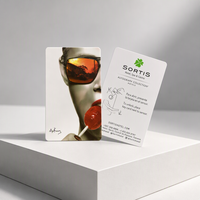 Mini-étiquette en PVC plastique brillante, mate, givrée, RFID NFC 13,56 MHz 1k, carte de visite numérique pour les adhésions et l'hôtellerie