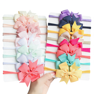 Ensemble de rubans pour bandeaux d'enfants, nœud queue de poisson en dentelle, style pastoral européen-américain, accessoires cadeaux faits à la main, ceinture en fil <span class=keywords><strong>Yao</strong></span> <span class=keywords><strong>Ming</strong></span> - Product Image 1