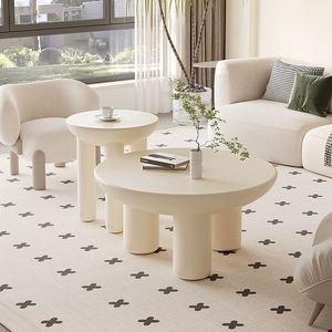 Salotto multifunzionale piccolo tavolo rotondo bianco in legno tavolino da caffè <span class=keywords><strong>due</strong></span> pezzi combinazione <span class=keywords><strong>Set</strong></span> - Product Image 6