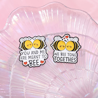 Vente en gros usine : Mignonne broche émaillée Abeille, motif animal de dessin animé, épinglette en métal pour vêtements, sacs à dos et cadeaux