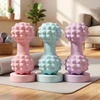 Pelota de masaje de doble punto de presión para yoga y ejercicio, alivia la tensión muscular y miofascial, tipo cacahuete