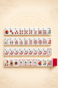Juego de Fichas de Mahjong Acrílicas Portátiles Modernas con Diseño de Bagua Roja Original, con Patas Plegables, Recién Llegado, Listo para Envío Reciente - Product Image 1