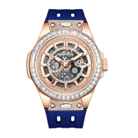 HANBORO Montre mécanique automatique de luxe pour homme Collection Super Bang Bracelet remplaçable à dégagement rapide Pointeur en acier inoxydable
