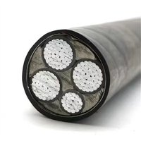 Câble d'alimentation aérien basse tension Hualian YJLV 0.6/1KV souple triphasé 4 conducteurs isolé PVC blindé en aluminium 4x35mm² 12mm 50mm