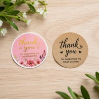 Étiquettes autocollantes rondes personnalisées en papier vinyle imperméable pour emballage alimentaire, avec logo imprimé, en rouleau