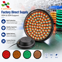 Module de signalisation routière LED CadSolar 300 mm, tricolore, boule complète, étanche IP65, pour projets de contrôle du trafic