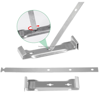 Support de fixation rapide robuste en aluminium de 5'' pour gouttière plate de toiture, en alliage d'aluminium inoxydable