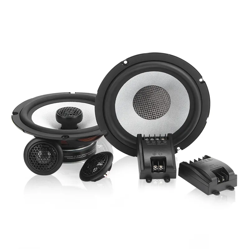 Oem xe điện lớn 6.5 inch 2-cách cửa sợi thủy tinh hình nón tem thép giỏ woofer âm thanh tầm trung thành phần loa đồng trục