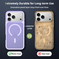 Funda Magnética para Teléfono con Carga Inalámbrica, Acabado Mate, Resistente a Impactos, TPU y PC, Antihuellas, para iPhone 17 16 15 Pro Max