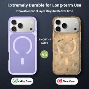 Новый чехол <span class=keywords><strong>2026</strong></span> года с эффектом матовой кожи и функцией магнитной беспроводной зарядки для iPhone 17 16 15 Pro Max - Product Image 6