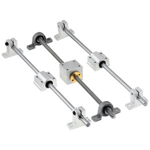 Yüksek hızlı yüksek sıcaklık dayanımı yüksek hassasiyetli çelik CNC vidalı Motor rulman lineer kılavuz yamuk kurşun vida seti - Product Image 2