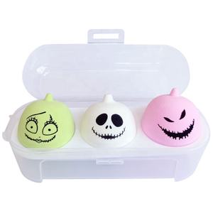 TikTok <span class=keywords><strong>Halloween</strong></span> <span class=keywords><strong>Maquillage</strong></span> Oeuf 3pcs Boîtes Fantôme Citrouille Sans Latex Blender Éponges <span class=keywords><strong>Maquillage</strong></span> Éponge Ensemble - Product Image 5
