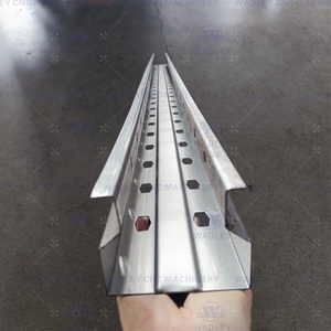 1.2mm Galvanized Steel Warehouse Shelving Support Strut C Channel Bracing <b>Bar</b> Roll Forming Machine - Product Image 5