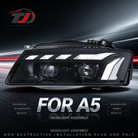 Pour Audi A5 B8 pré-lifting 2008-2011, style RS5, phares LED 12V 10000 lumens, DRL, clignotants séquentiels, lentille de projecteur