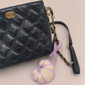 Pu Leather Shaped Pendant Handbag Decoration Croissant <b>Charm</b> Kawaii <b>Bag</b> Backpack <b>Charms</b> - Product Image 5