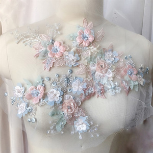 Vải Ren Châu Phi <span class=keywords><strong>3D</strong></span> Tự Làm Ren Trang Trí Cho Váy Ren - Product Image 1