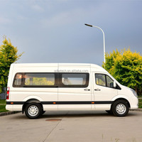 Nouveau minibus Foton avec 16 places, toit haut et moteur diesel Cummins, direction à gauche, transmission manuelle, prix