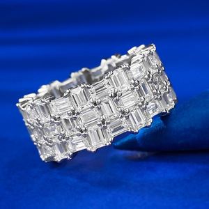 <span class=keywords><strong>UM</strong></span> JEWELRY Cincin Kawin Perak Sterling 925 Terlaris Berlapis Rhodium Full Zircon Potongan Marquise Model Eternity Band Trendi untuk Pesta - Product Image 3
