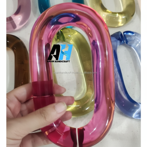 Décorations murales en chaîne acrylique modernes personnalisées, ornements en résine modernes faits à la main, suspendus pour la décoration intérieure, prêts pour le festival Diwali - Product Image 1