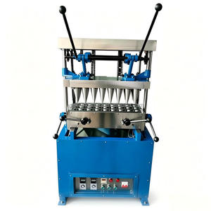 เครื่องทำวาฟเฟิลโคนไอศกรีมแบบอัตโนมัติ เครื่องทำโคนไอศกรีมเชิงพาณิชย์ เครื่องทำวาฟเฟิลโคนไอศกรีม ถาดไข่ และชาม - Product Image 1