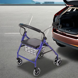 Marcheur et chariot de déambulateur adulte à 4 roues en aluminium pliant léger pour les personnes âgées - Product Image 3