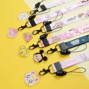 Wholesale Custom Cartoon Cute Acrylic Pendant Lanyard And Charm Set Featuring Breakaway Sublimation Lanyards With Logo