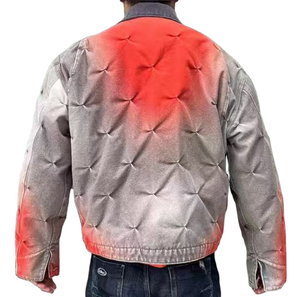 Veste d'hiver vintage en toile pour homme du fabricant de vestes - Écologique, coupe-vent, effet vieilli avec fermeture éclair frontale et logo - Product Image 2