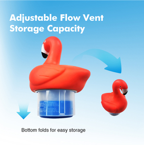 Distributeur de chlore flottant en forme de <span class=keywords><strong>flamant</strong></span> <span class=keywords><strong>rose</strong></span> pour grandes et petites piscines, spas et bains à remous - Product Image 5