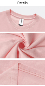 T-shirts pour hommes en coton 100% à épaules tombantes, couleur unie bleu marine, surdimensionnés, personnalisables, vente chaude de l'été - Product Image 4