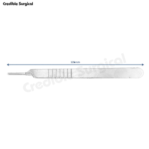 Crédible Surgical Pvt Ltd Manche de scalpel en acier inoxydable extra long Manuel Manche BP à usage unique pour instruments chirurgicaux - Product Image 2
