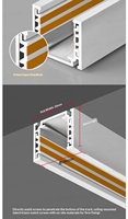 Rail magnétique LED ultra-fin 48V basse tension en aluminium pour éclairage encastré ou en saillie domestique sans système d'éclairage principal